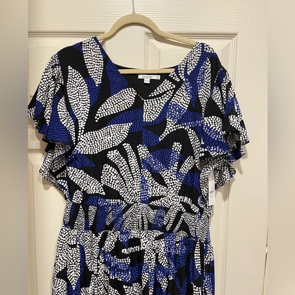 Chicos Maxi Tiered patterned dress. NWT size 3 16/18 - Picture 2 of 6